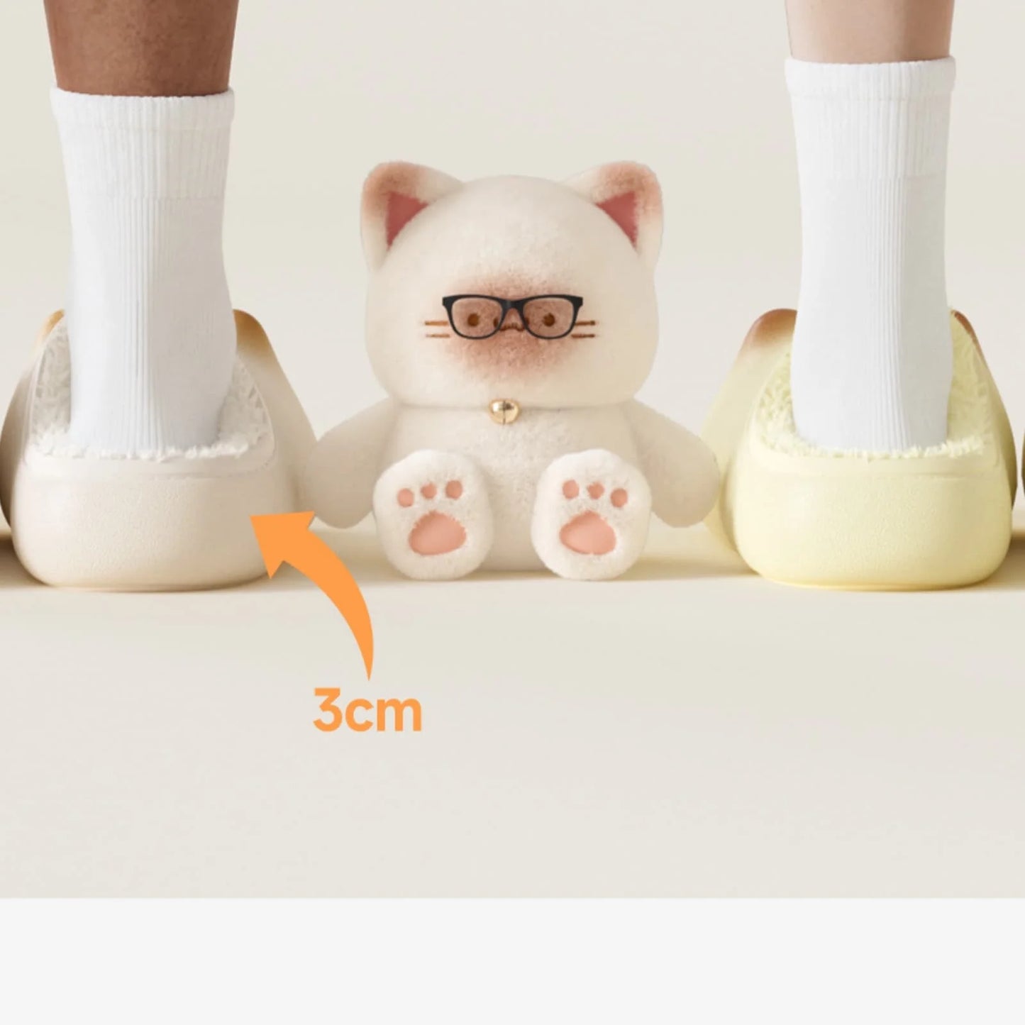 Cute Paw Print Slippers Winter Indoor Shoes with Fleece Lining Waterproof Closed Back House Shoes Non-Slip Sole for Women and Men Home Comfort